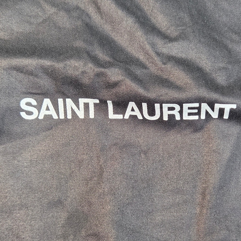 Saint Laurent black and white logo dust bag